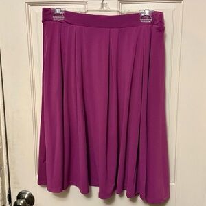NWOT LuLaRoe Madison A line swing skirt medium dusty pink pockets size large